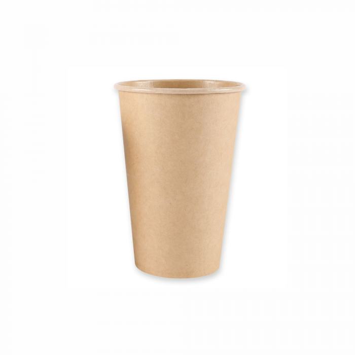 Kaffeebecher Kraft/PE braun Ø9,0cm 0,4L/16oz - Pappbecher to go